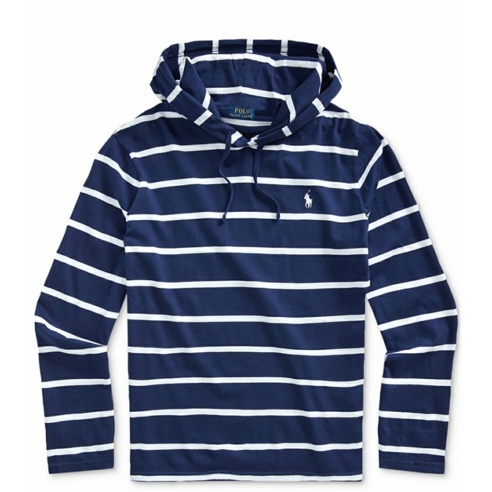 Polo Ralph Lauren Striped Cotton Hooded T-Shirt  L
